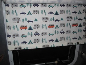 Love this window covering in Watsons Wander airstream