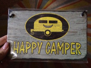 Happy camper sign